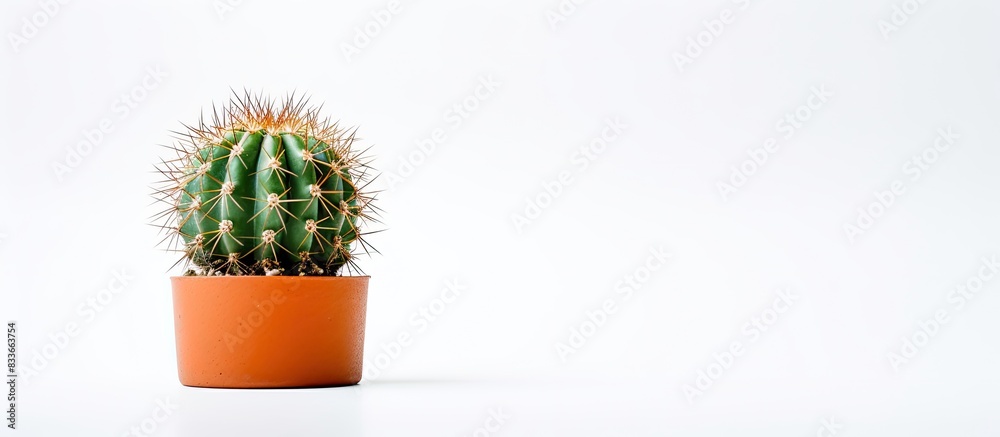 Poster cactus without thorns. creative banner. copyspace image