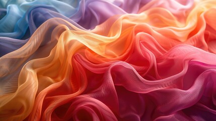 Obraz premium The rainbow colorful sheet or flag waving bright