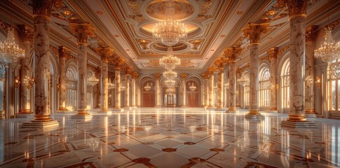 Fototapeta premium Luxurious and modern ballroom