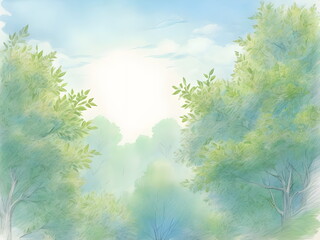 Fototapeta premium leaves and sky