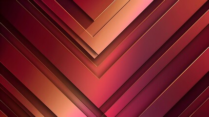 Obraz premium Striking Abstract Geometric Layers and Angles in Vivid Warm Gradients