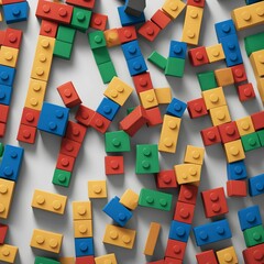 Obraz premium Colorful Creativity: A Collection of Building Blocks Photography