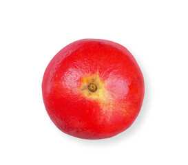Top view Red pomegranate isolated on white background.