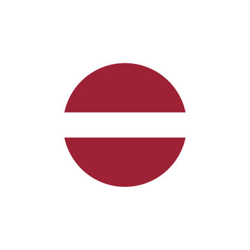 Round Latvia flag emblem design element