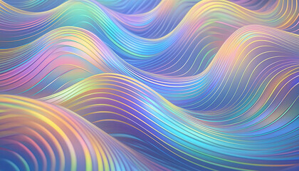 Bunte Wellen in Pastell Farben als Hintergrund Banner 