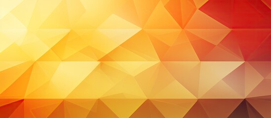 Vibrant geometric pattern in yellow orange and red hues Copy space image