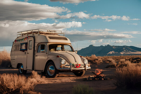 camping in the desert