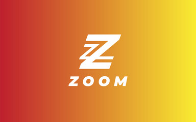 logo initial letter ZZ zoom, unique icon alphabet flat, usable for company business