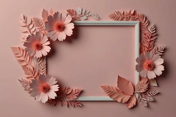 frame with flowers