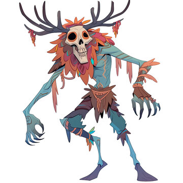 recommend clip art: An illustration of a Wendigo