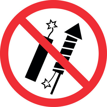 recommend clip art: No fireworks sign. Forbidden signs and symbols.