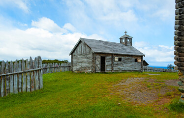 Fort Bulnes  near Punta Arenas, the first Chilean settlement on the Strait of Magellan. Bulnes was built in 1843  to protect Southern Chile and the Strait of Magellan from claims by other countries.  
