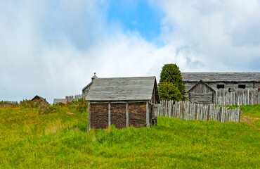 Obraz premium Fort Bulnes near Punta Arenas, the first Chilean settlement on the Strait of Magellan. Bulnes was built in 1843 to protect Southern Chile and the Strait of Magellan from claims by other countries. 