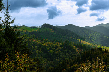 A high-mountain landscape in the Ukrainian Carpathians