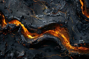 The abstract flow of molten metal in a forge
