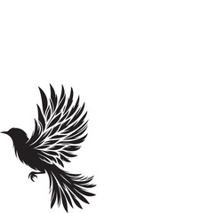 bird  silhouette white background  1 