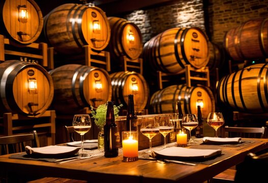 rustic craft beer food pairing cozy pub setting wooden tables dim lighting, delicious, appetizing, savory, satisfying, refreshing, cold, drink, alcohol, beverage