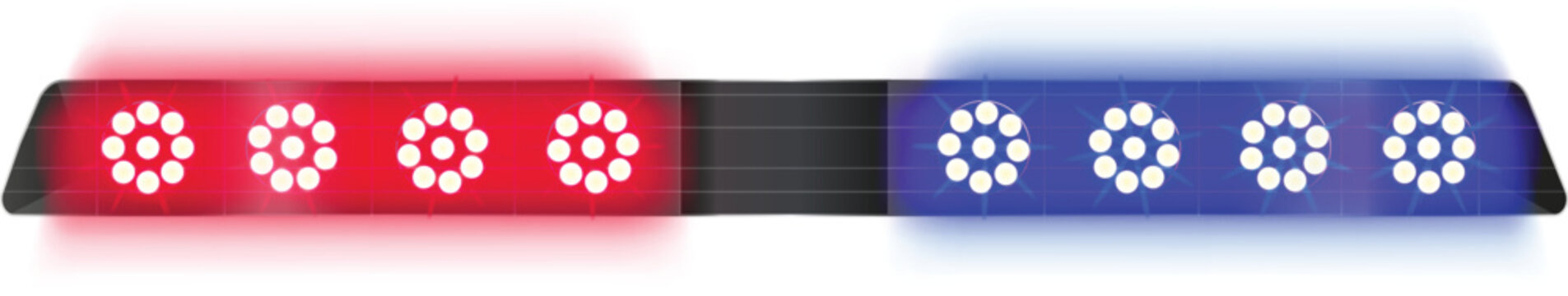 Isolated police light.Red,blue police car flash light vector