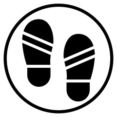 footprint glyph icon