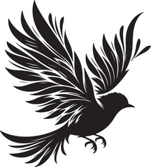 bird  silhouette white background 