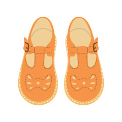 Summer shoes for girl, sandals, shoes, shoes for children, cute sandals for baby, isolated on white background