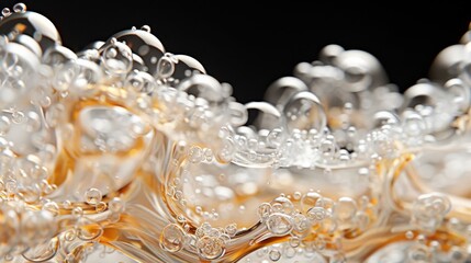 Abstract Bubbles, Close-up images of bubbles forming intricate abstract patterns