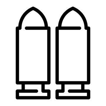 black bullets icon, simple outline clip art preview