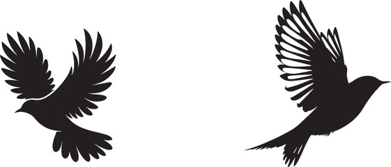  bird  silhouette white background 