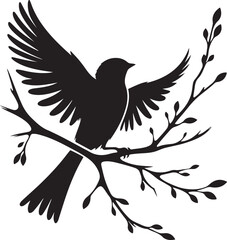 bird  silhouette white background