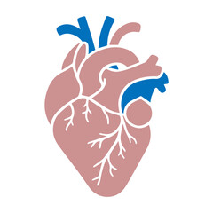 Human heart flat design