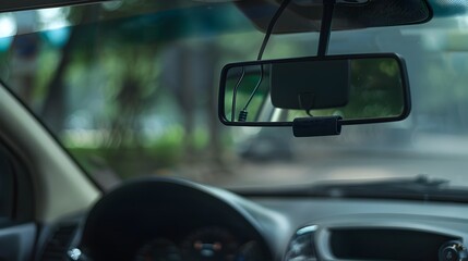 Modern Car on Scenic Country Road with Natural Landscape