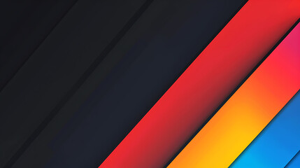 Modern flat design - Professional Abstract Gradient Background - with Black, Red, Blue and Yellow. 
