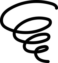 もやもや、ぐるぐる、悩み、考え事のアイコン。ベクターは線幅変更可能