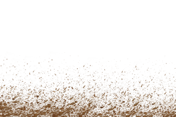 mud splash isolated transparency background.