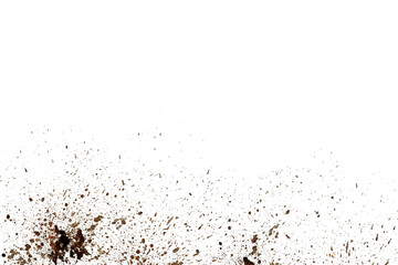 mud splash isolated transparency background.