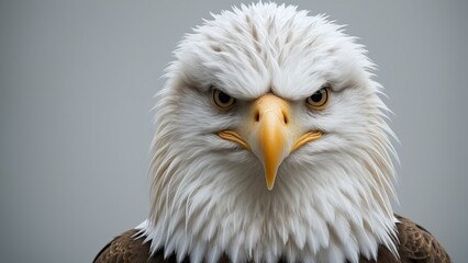 Obraz premium head of a bald eagle looking at the camera from the front