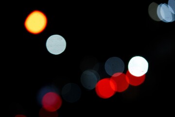 photo of blurry lights at night