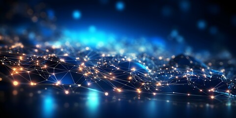 Abstract digital network concept showcasing connectivity technology and cyberspace. Concept Technology, Connectivity, Cyberspace, Digital Network, Abstract Concept