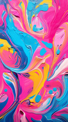 Abstract Image Pattern Background, Vibrant, Swirling Colors Acrylic Painting Oil Canvas, Texture, Wallpaper, Background, Mobile Phone Case and Screen, Smartphone, Computer, Laptop, 9:16 Format - PNG