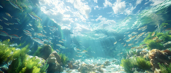 The Use of artificial intelligence in freshwater fishing or saltwater fishing, water transportation, Fishing boats traveling in the middle of the sea