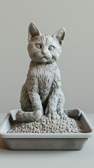 3D model of Lightweight and easypour cat litter for convenient maintenance