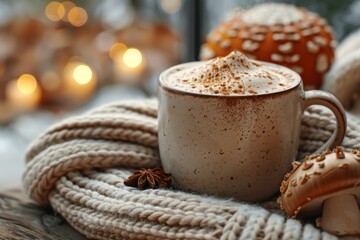 mushroom coffee retreat, a snug spot with a warm cup of mushroom coffee, a soothing beverage perfect for unwinding during a calm afternoon break