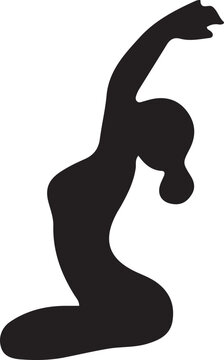 recommend clip art: yoga or exercise silhouettes vector collection,silhouette of a woman doing yoga,Health silhouettes collection yoga icon design