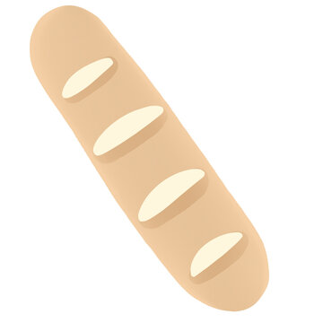 recommend clip art: Baguette bread icon on transparent background