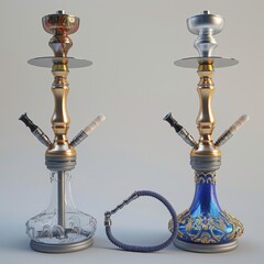 Obraz premium model of Portable and collapsible hookah for outdoor and camping use