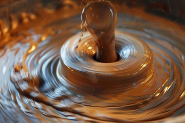 The mesmerizing spin of a pottera??s wheel shaping clay