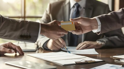 Credit Card Handshake: Sealing a Trustful Business Agreement