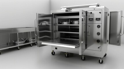 Obraz premium 3D model of Steam cabinets for creasefree storage and preparation
