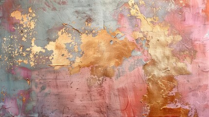 Fototapeta premium Pastel color Venetian plaster Wall Background. Beautiful Abstract Decorative Stucco Surface. Design interior. Coral Texture With Copy Space for design.