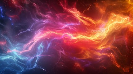 Abstract Plasma, Dynamic plasma fields with bright colors and energy effects